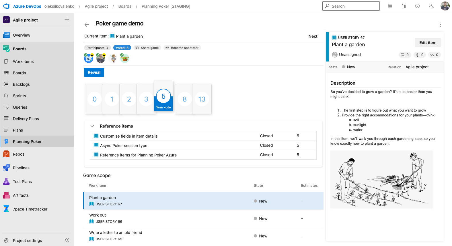 Planning Poker for Azure Visual Studio Marketplace